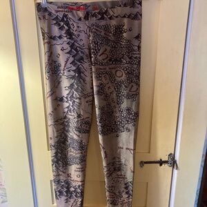 black milk medium shiny gold lord of the rings lotr map art leggings